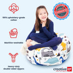 Creative QT Stuff 'n Sit - Funda de almacenamiento de puf