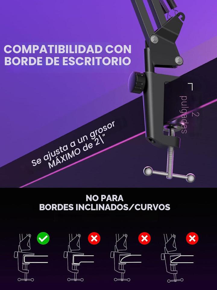 InnoGear Soporte de Micrófono con Brazo Articulado para Blue Yeti H...