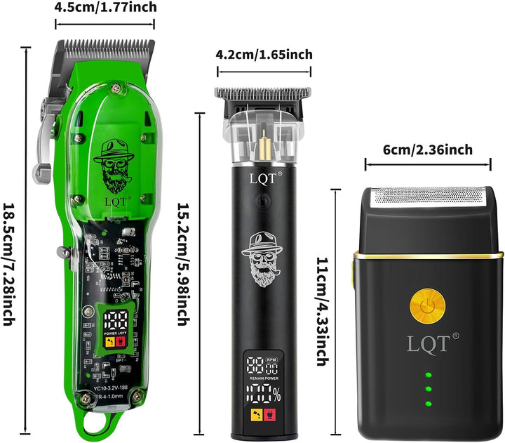 LQT Kit de peluquero profesional para hombres, cortadora de pelo in...