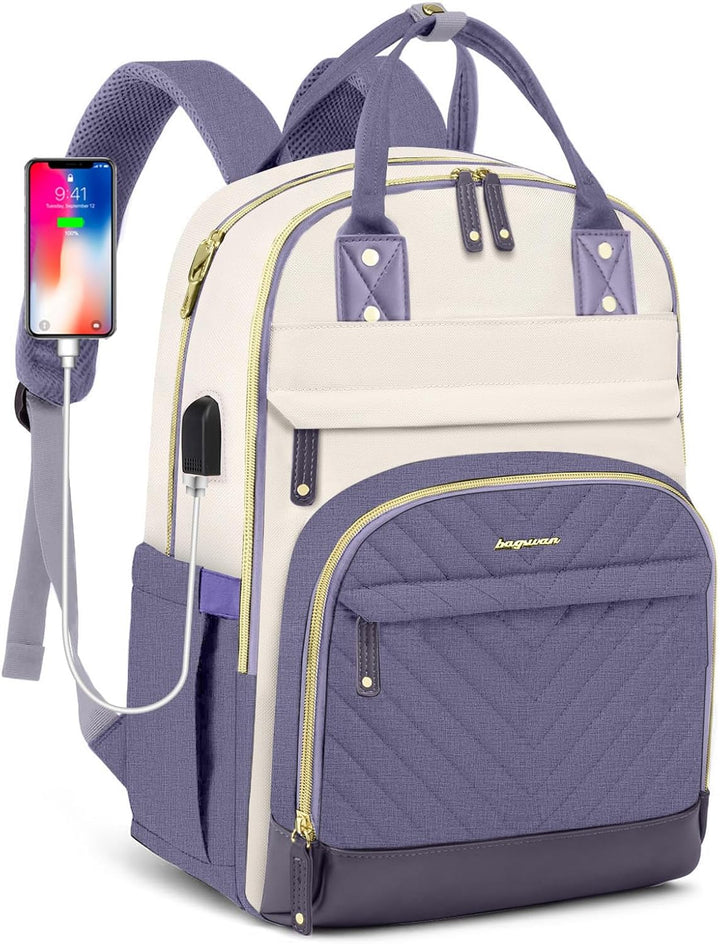 Mochila para laptop para mujer, bolsa de trabajo, mochila de viaje...