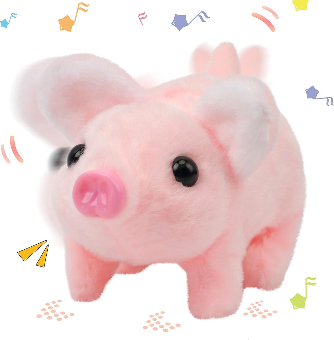 Hopearl - Cerdito interactivo que camina, juguete de peluche electr...