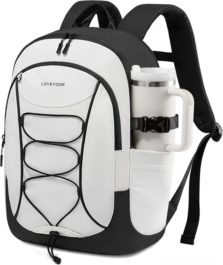 LOVEVOOK Mochila para hombre con bolsillo gigante para vaso, mochil...
