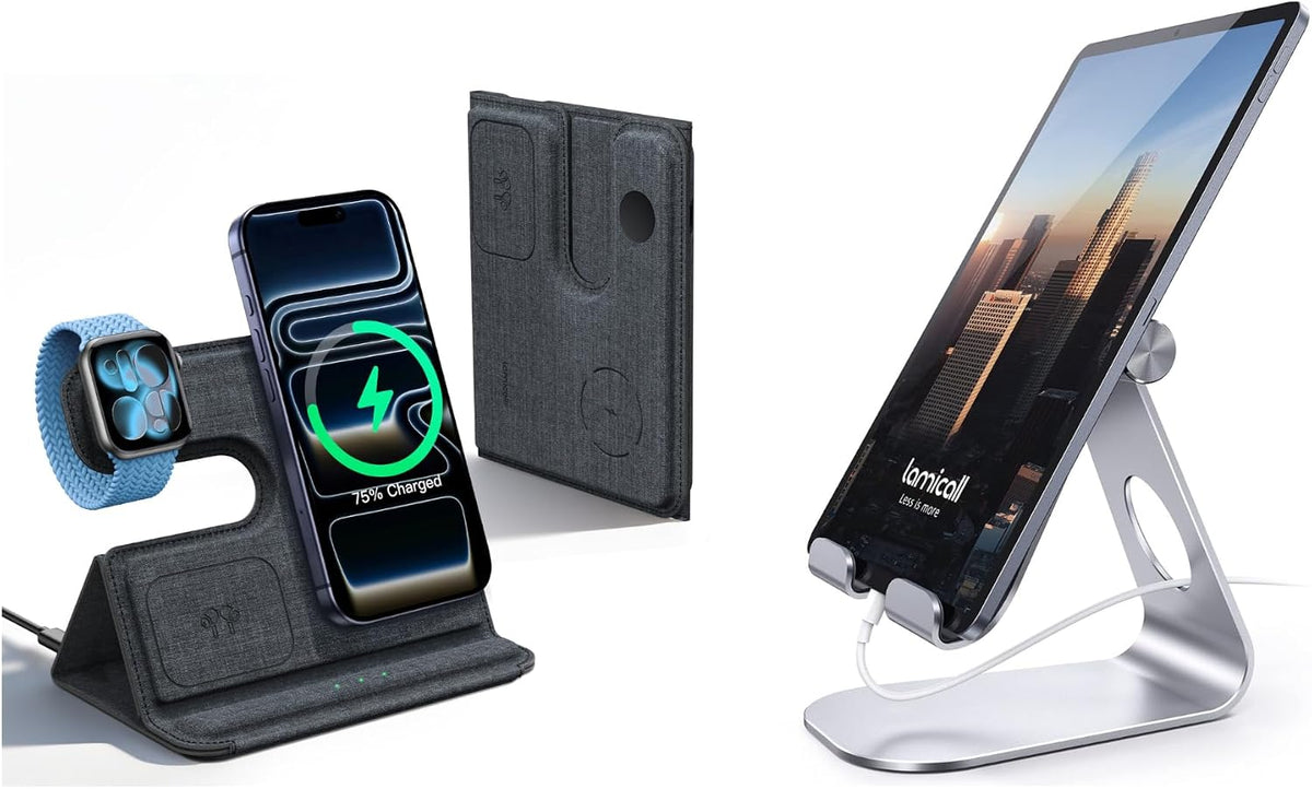 Lamicall Estación de carga 3 en 1 para Apple y Tablet Stand