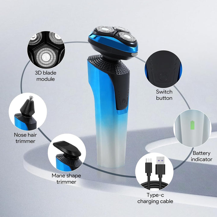 PHXCHAM Maquinilla de afeitar eléctrica para hombres, afeitadora el...