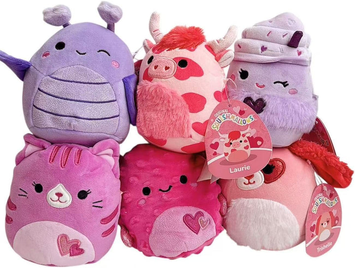 Squishmallows 2026 - Juego de 6 animales de peluche de 5