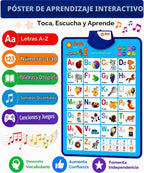 Just Smarty - Tabla interactiva de pared del alfabeto, ABC y 123, color