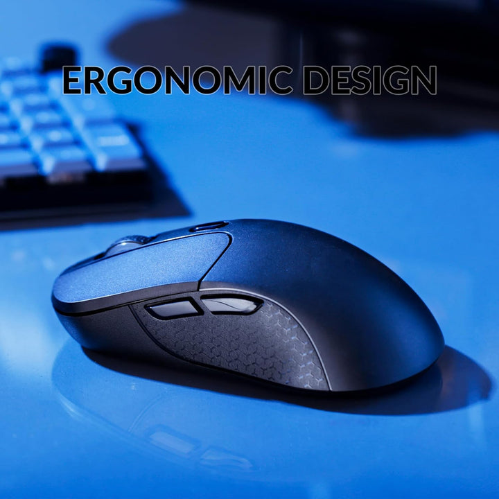 Keychron M3 - Ratón inalámbrico, sensor PAW3395 con botón macro pro...