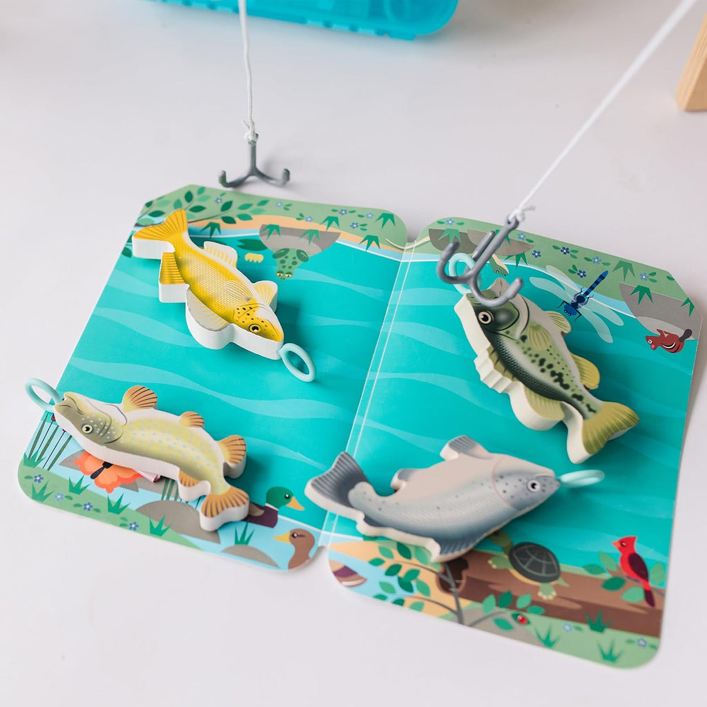 Melissa & Doug Let's Explore - Juego de pesca – Juego de pesca de juguete de 21 piezas para niños pequeños y niños, juguete de simulación, juguetes de aprendizaje para niños a partir de 3 años