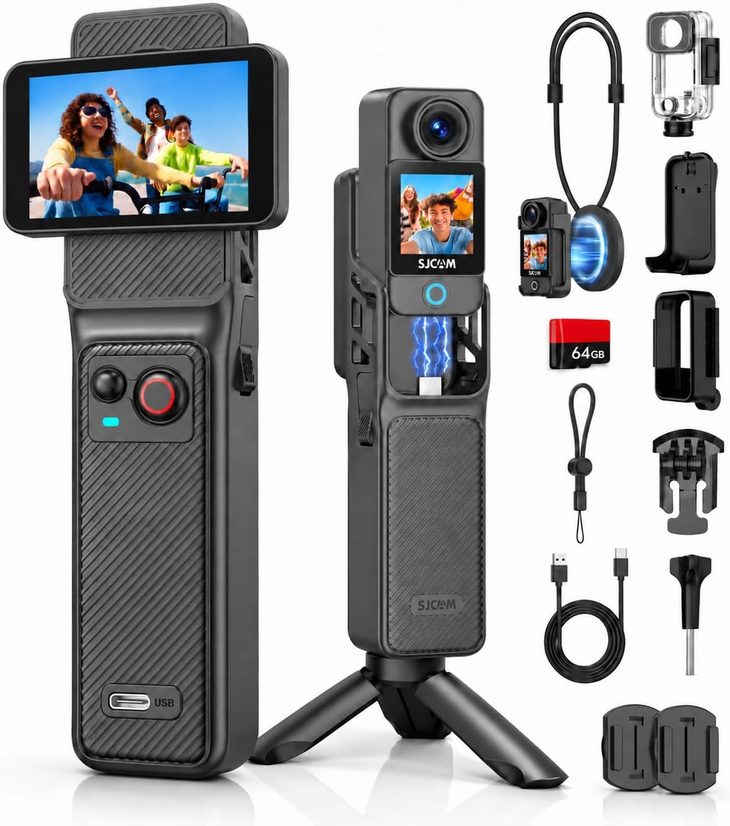 SJCAM C400 4K 64GB YouTube Vlogging Cámara para viajes y creador de contenido