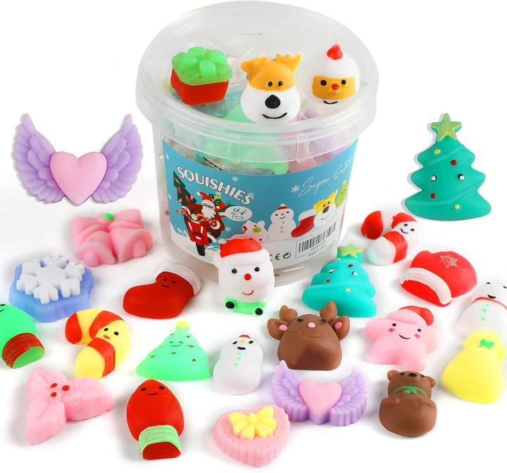 KINGYAO Juguetes sensoriales esponjosos, mini mochi squishies 24 pi...