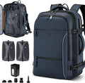 Mochila de viaje al vacío, mochila expandible de 70 litros con sistema de compresión, 2 bolsas de vacío de TPU desmontables, bloqueo TSA, resistente al agua, se adapta a portátiles de 16