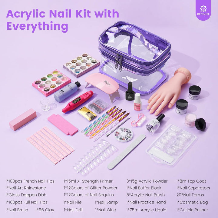 Kit de uñas para principiantes con todo: juego profesional de uñas...