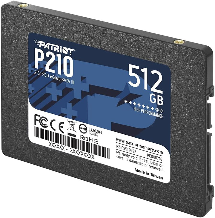 Patriot P210 512GB Unidad SSD Interna - SATA 3 2.5" - Unidad de...