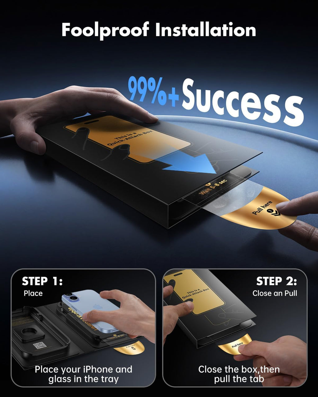 UNBREAKcable Protector de pantalla de privacidad para iPhone 17, caja