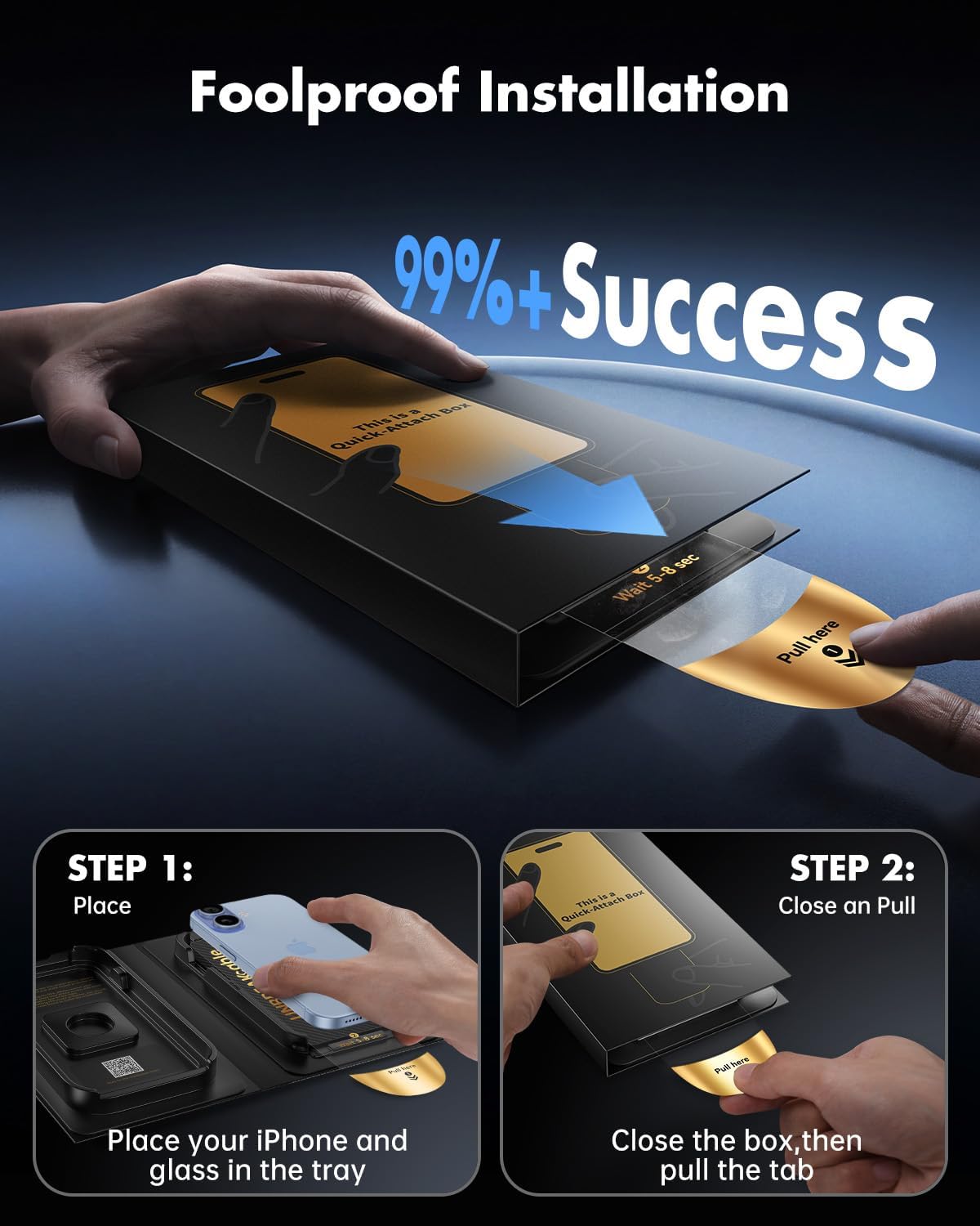 UNBREAKcable Protector de pantalla de privacidad para iPhone 17, caja