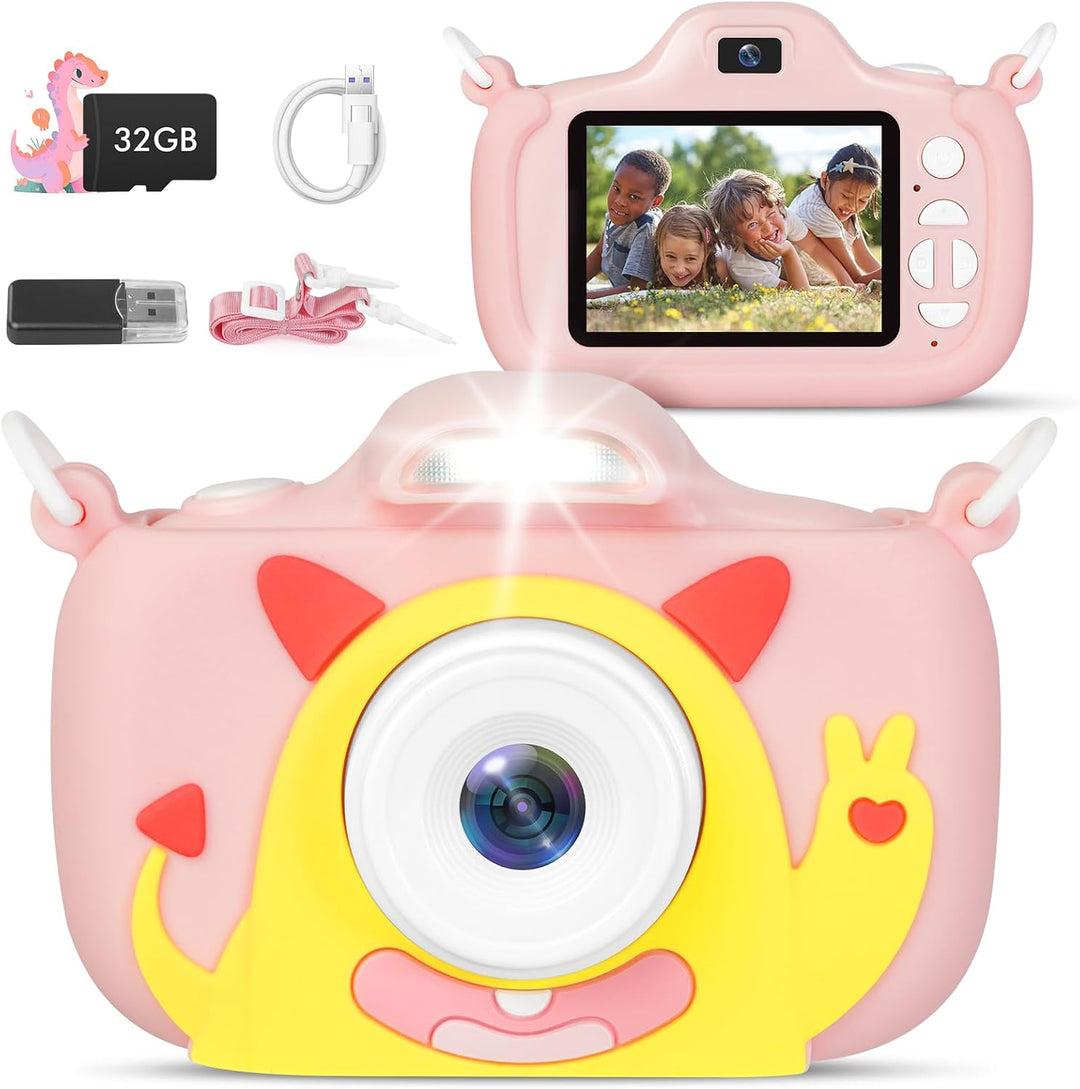 Cámara para niños con linterna y pantalla de 2.4 pulgadas, cámara d...