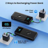 Cargador portátil de 40800mAh para iPhone con cable incorporado y c...