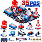 Kit de circuito STEM para niños a partir de 6 años, juego de 35 piezas electrónicas con más de 200 proyectos, juguete de ciencia de placa de circuito eléctrico, regalo educativo de ingeniería para