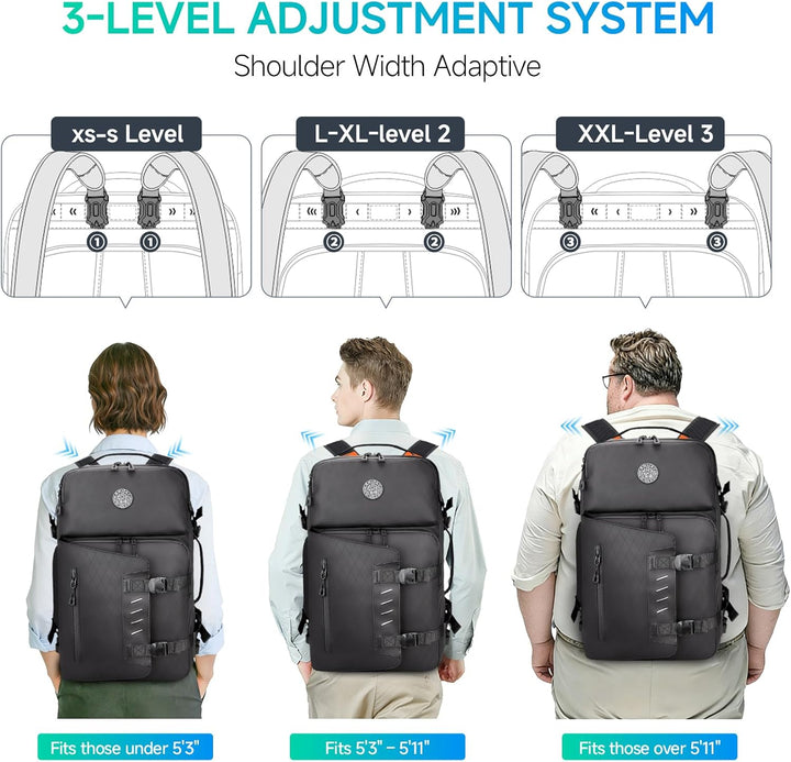 SWICKY Mochila de viaje de 40L para hombres \u2013 Mochila de mano...