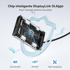 ACASIS Adaptador USB C a HDMI dual DisplayLink, 4K@60Hz, 2 HDMI y 3 puertos USB-A, carga PD de 100W, estación de acoplamiento USB C DisplayLink para Mac M1/M2/M3/Windows, adaptador USB A/C a monitor