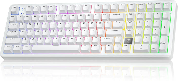 LEOBOG HI98C Pro Teclado mecánico inalámbrico para juegos, triple m...