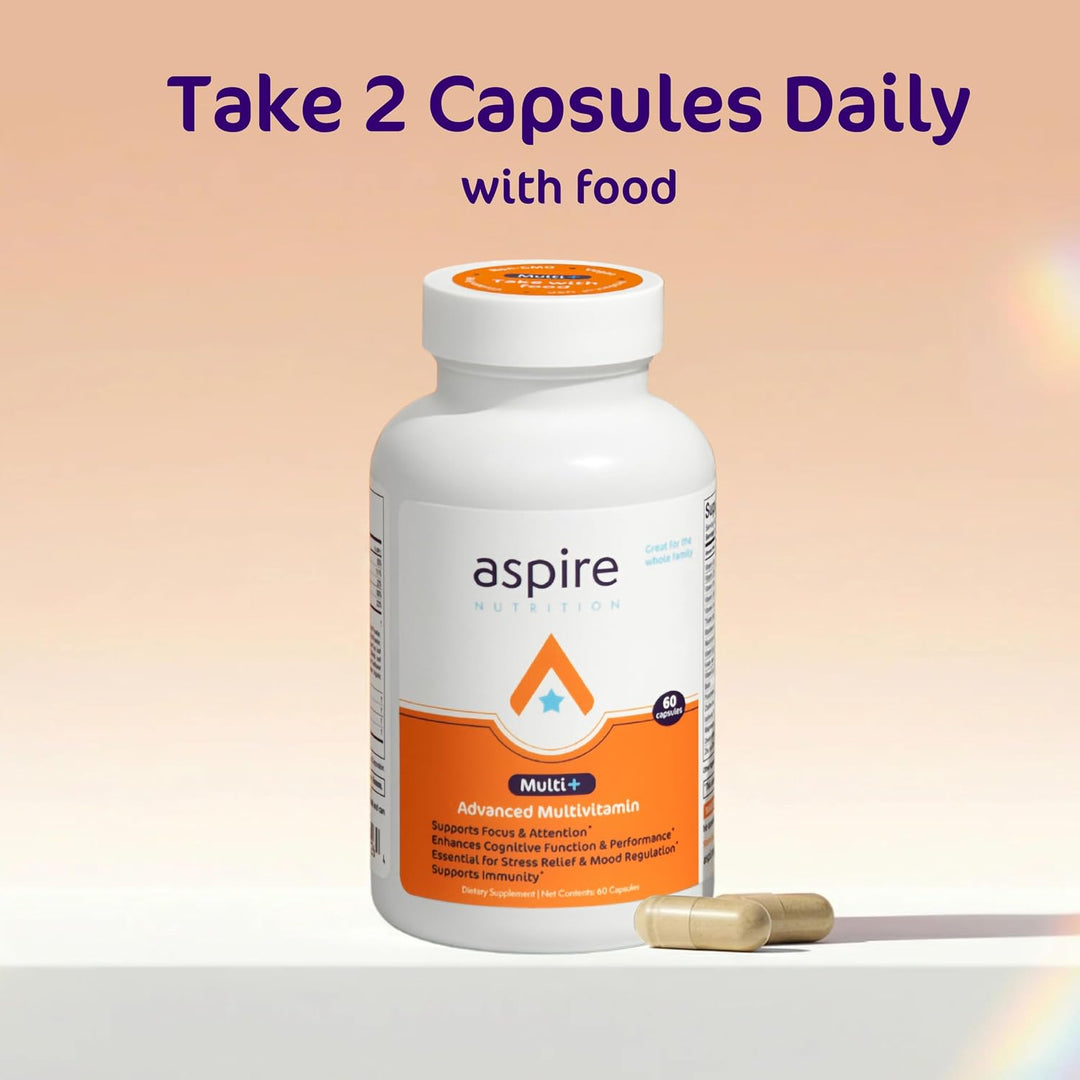 Multivitamínico avanzado Aspire Multi+ para hombres, mujeres y niño...