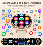 Iaret - Reloj inteligente para mujer, contestar/hacer llamadas, monitor de actividad física de 1.27 pulgadas con monitor de frecuencia cardíaca, sueño, SpO2, reloj inteligente para iPhone Android, más de 110 modos deportivos, elegante reloj para mujer