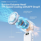 Coolhill Ventilador portátil de mano con enfriamiento Turbo 5500mAh...