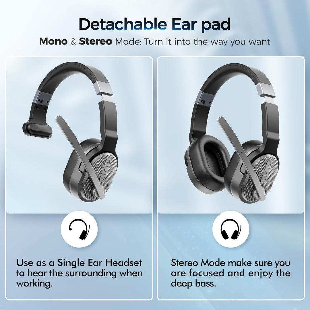 COSMUSIS Audífonos Bluetooth para Camionero, Auriculares Inalámbric...