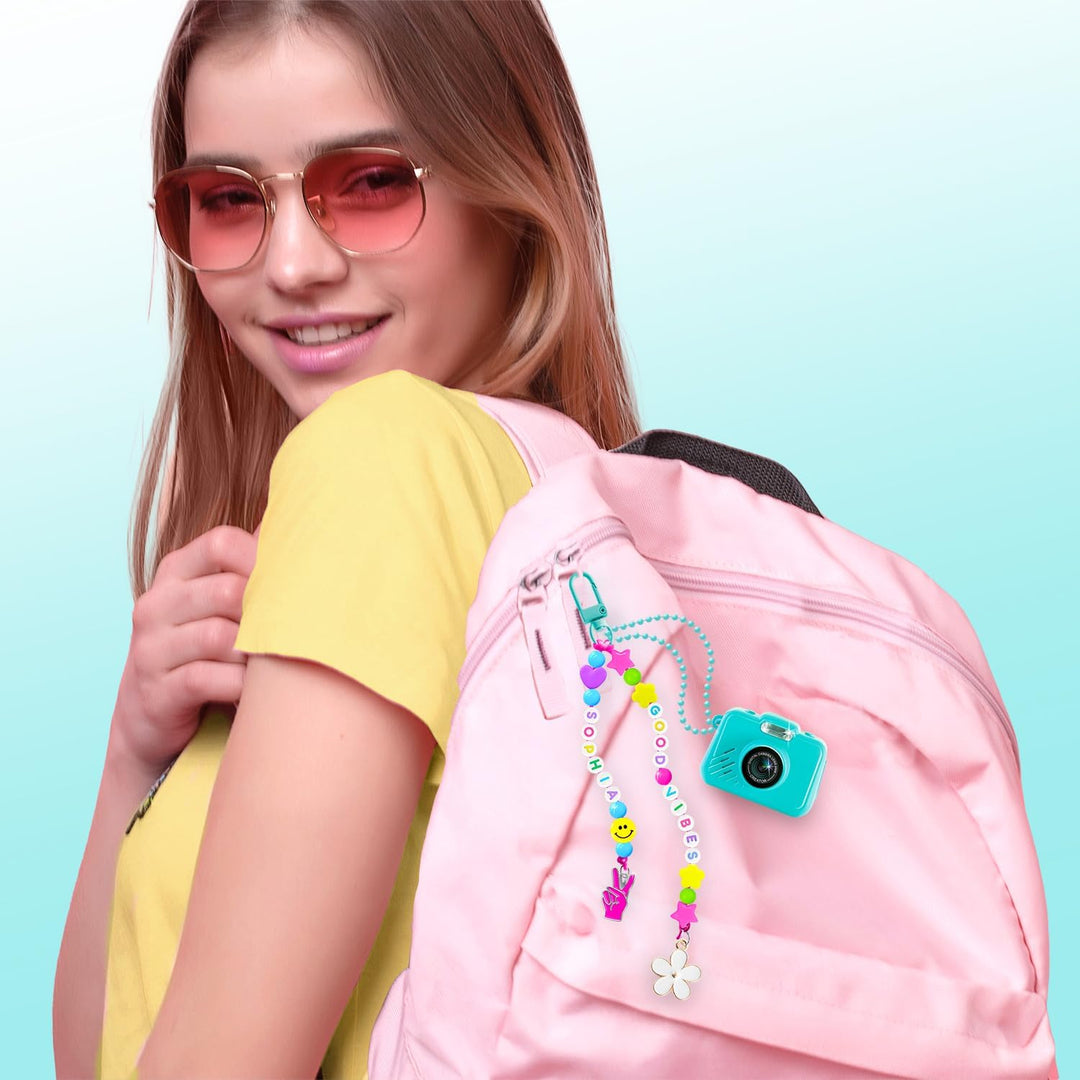 Style 4 Ever Mini Digital Camera Bag Charm Kit - Turquesa: marcos y...