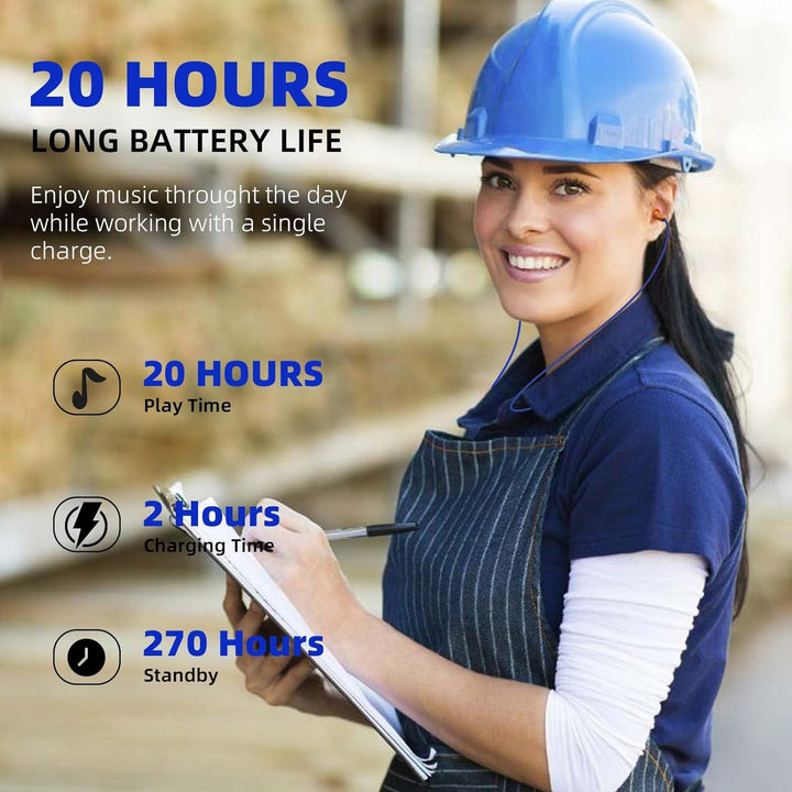 Cuzabe Tapones para los Oídos Auriculares Bluetooth para el Trabajo...