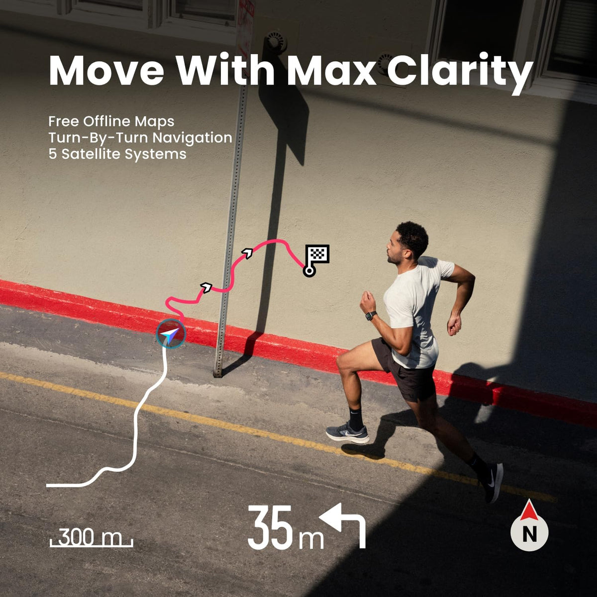 Amazfit Reloj inteligente Bip Max, pantalla AMOLED de 2.07", GPS, iOS
