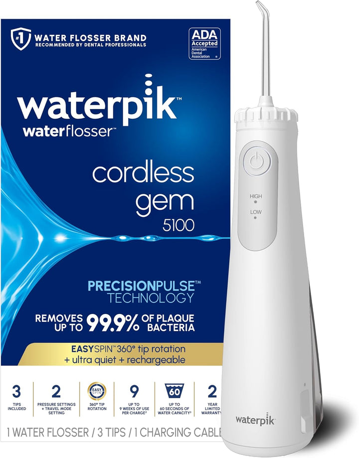 Waterpik Irrigador dental inalámbrico 5100 para viajes y hogar, rec...