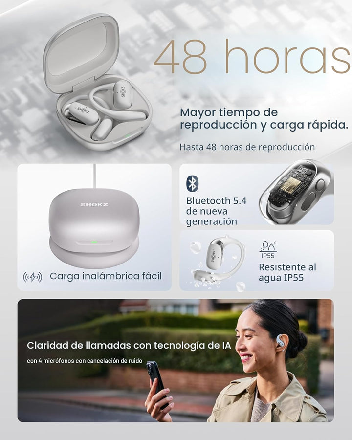 SHOKZ Auriculares OpenFit 2+ OpenFit 2+, habilitados para Dolby Aud...
