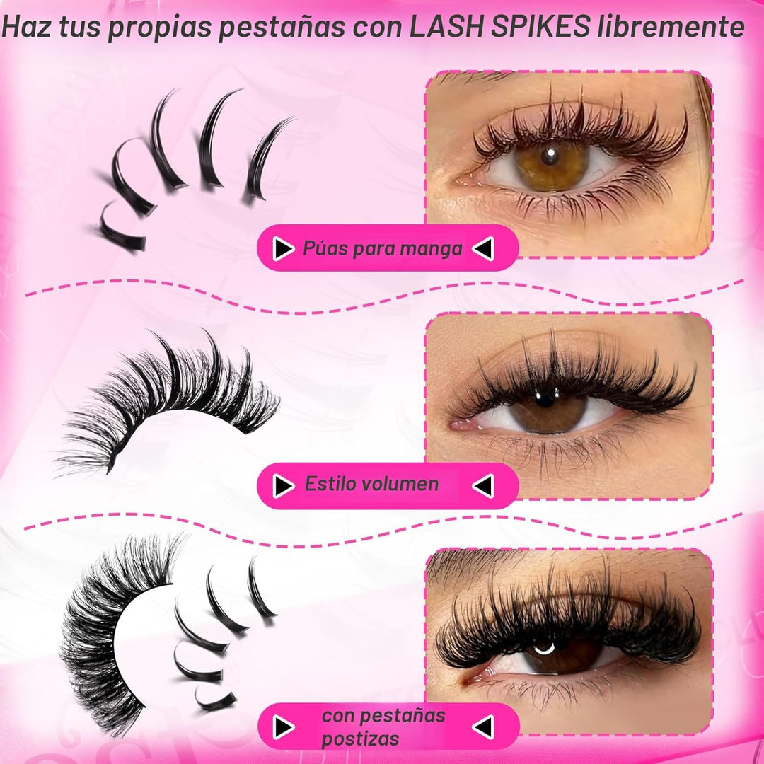 MilyBest - Extensiones de pestañas inferiores en racimo con puntas...