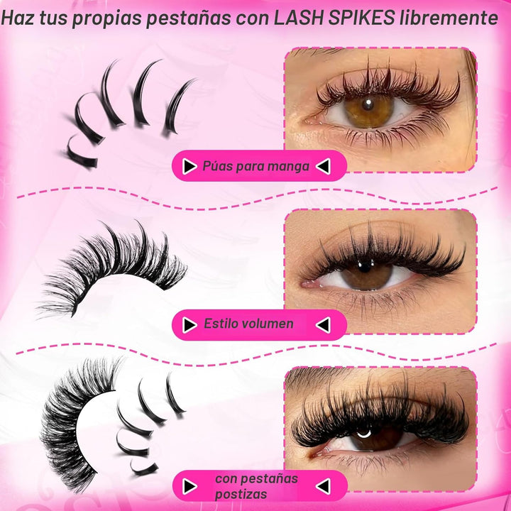 MilyBest - Extensiones de pestañas inferiores en racimo con puntas...