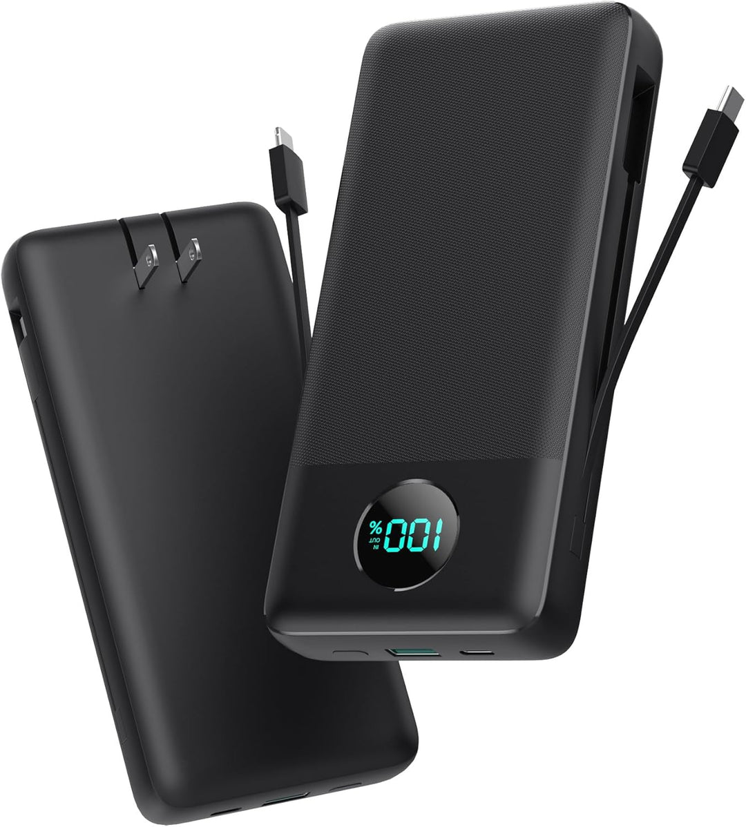 Cargador Portátil 33800mAh Banco de Energía USB C con Cables Integr...