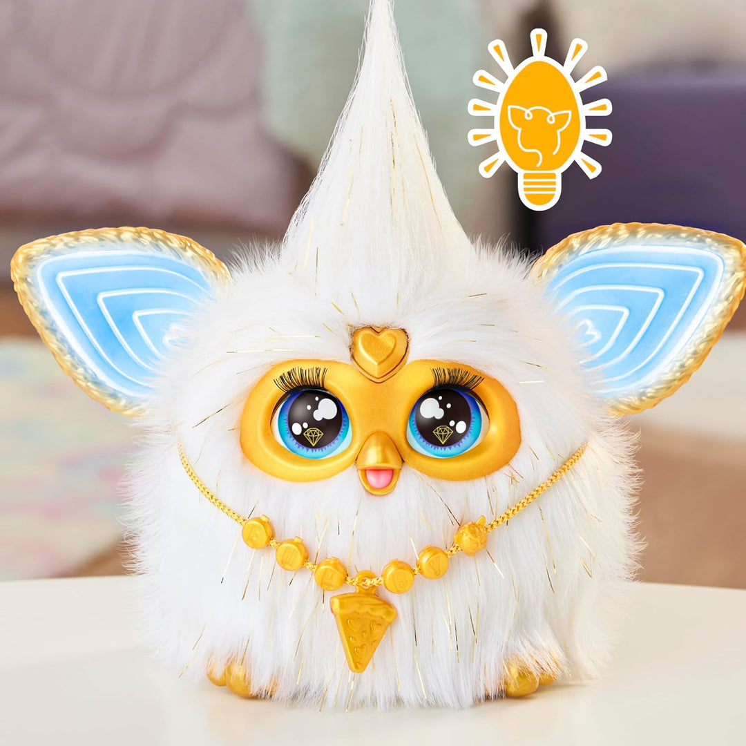 Furby Gold Glam - Juguetes interactivos de peluche para niñas y niñ...