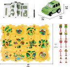 Set de Juego con Rompecabezas de Dinosaurio de Plástico y Pista de Coches para Niños de 3, 4 y 5 Años