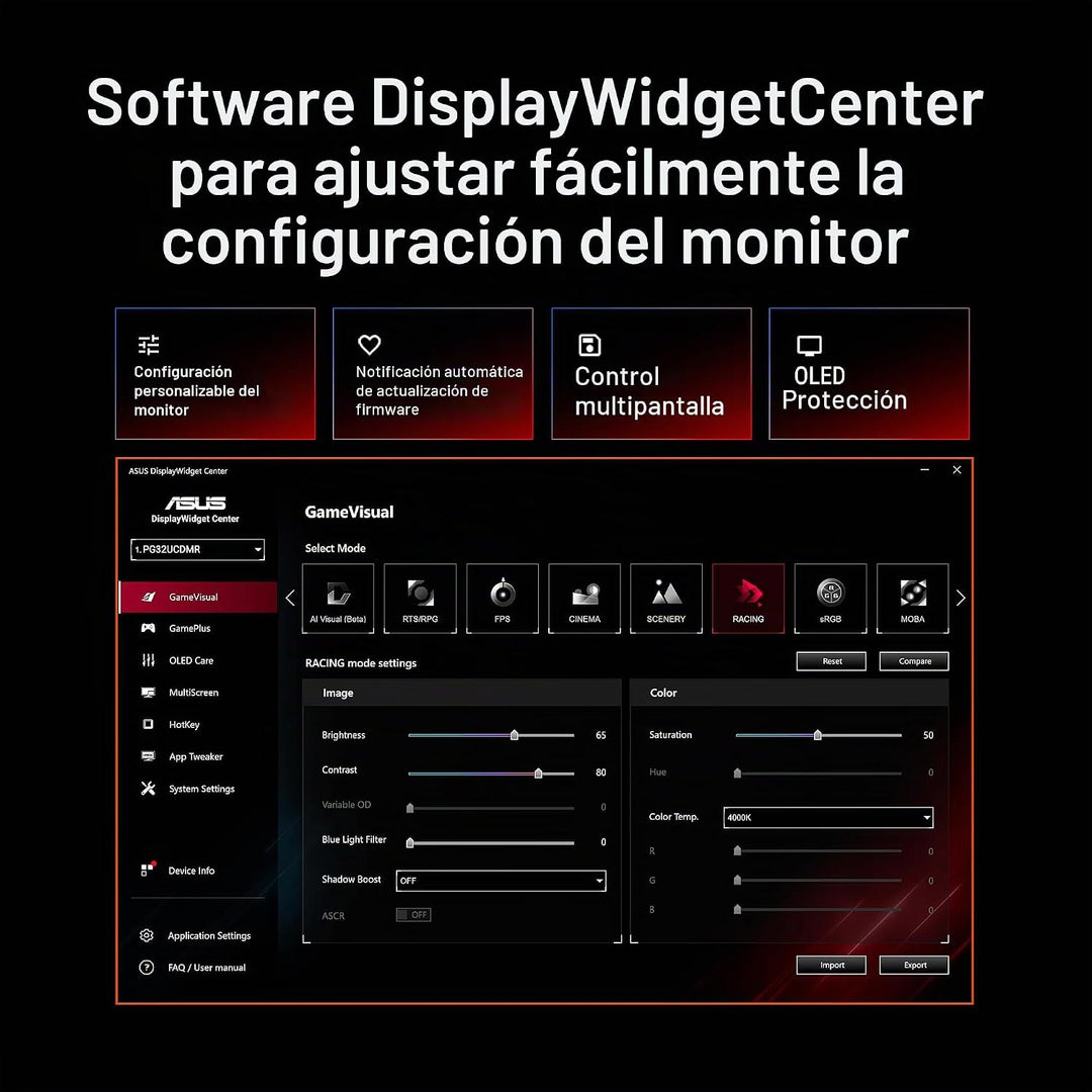 ASUS ROG PG32UCDMR 32 pulgadas 4K 240Hz OLED Gaming Monitor QD-OLED...