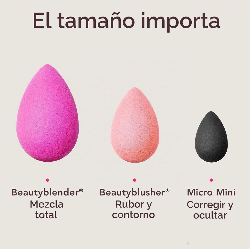Beautyblender Esponja de maquillaje rosa original | Espuma de mezcla súper suave para bases, polvos y cremas | Reutilizable y lavable, vegano y libre de crueldad, acabado sin rayas