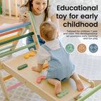 Tiny Land Conjunto de Triángulo Pikler, 7 en 1 plegable Montessori Escalada Juguetes