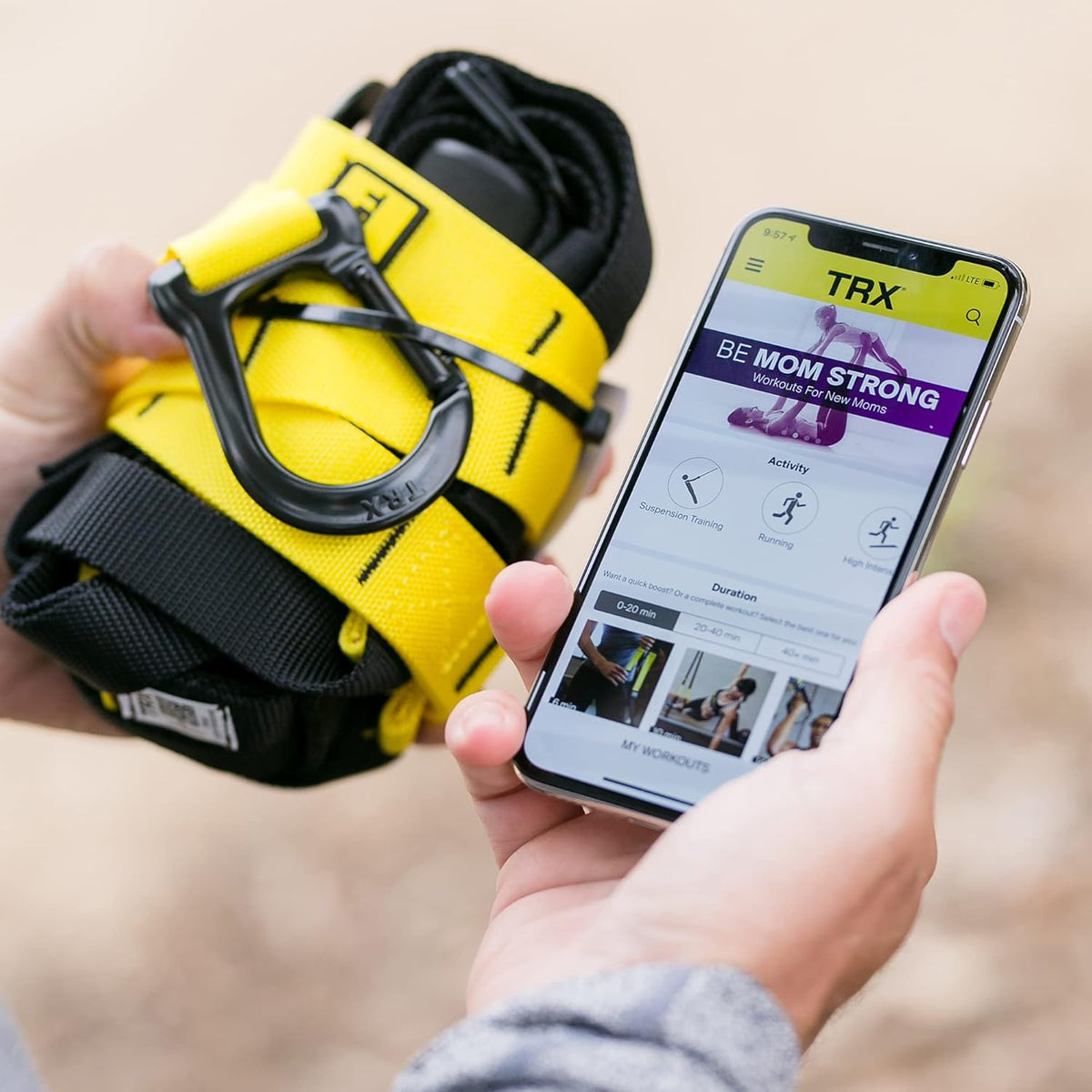 TRX GO Suspension Trainer, At Home, Portable Gym Workout, para Strength Training, Full Body Exercise Equipment