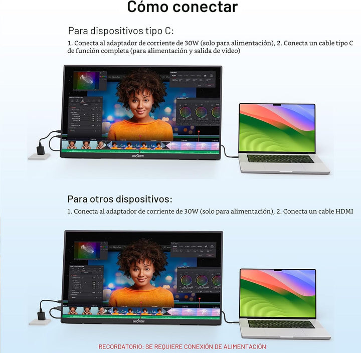 InnoView Monitor portátil grande de 23.8 pulgadas FHD 1080P 144Hz U...