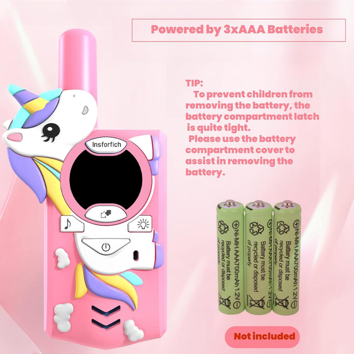Juguetes para niñas de 3 a 12 años, walkie talkies para niños para...