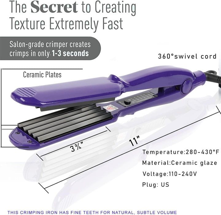 MBHAIR Plancha de cerámica para dar volumen al peinado esponjoso, p...