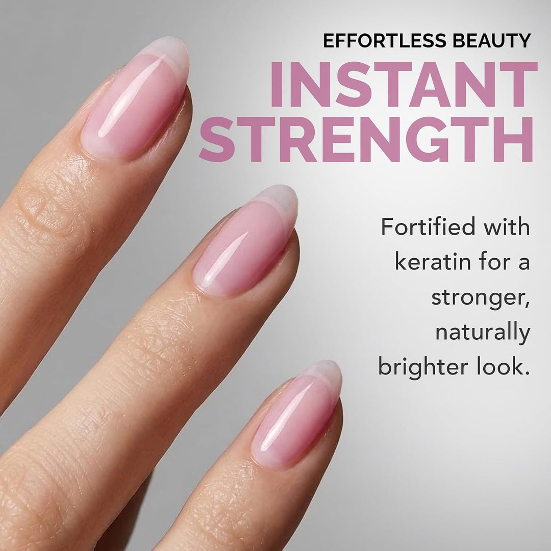 Perfect Formula Capa de gel rosa rubí, fortalecedor de uñas, tratam...