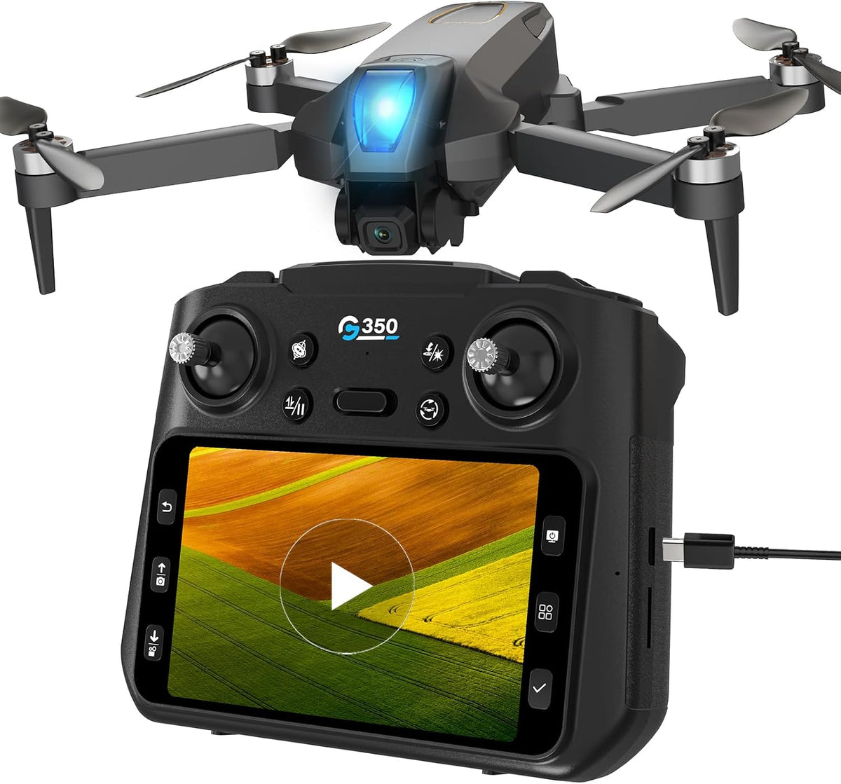 Drones con cámara 1080P para adultos, Drone RC con control remoto de