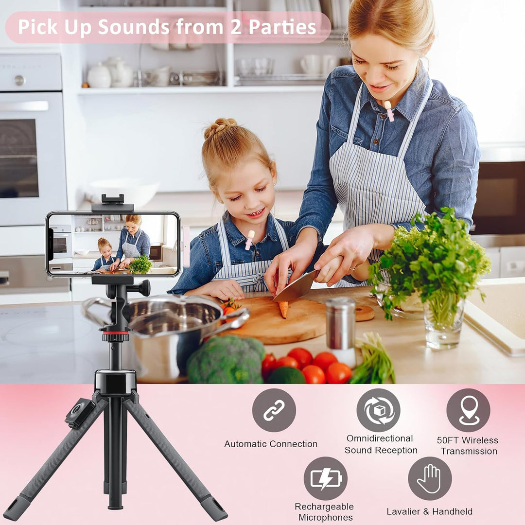 MAYBESTA Mini micrófono inalámbrico Lavalier para iPhone, iPad, And...