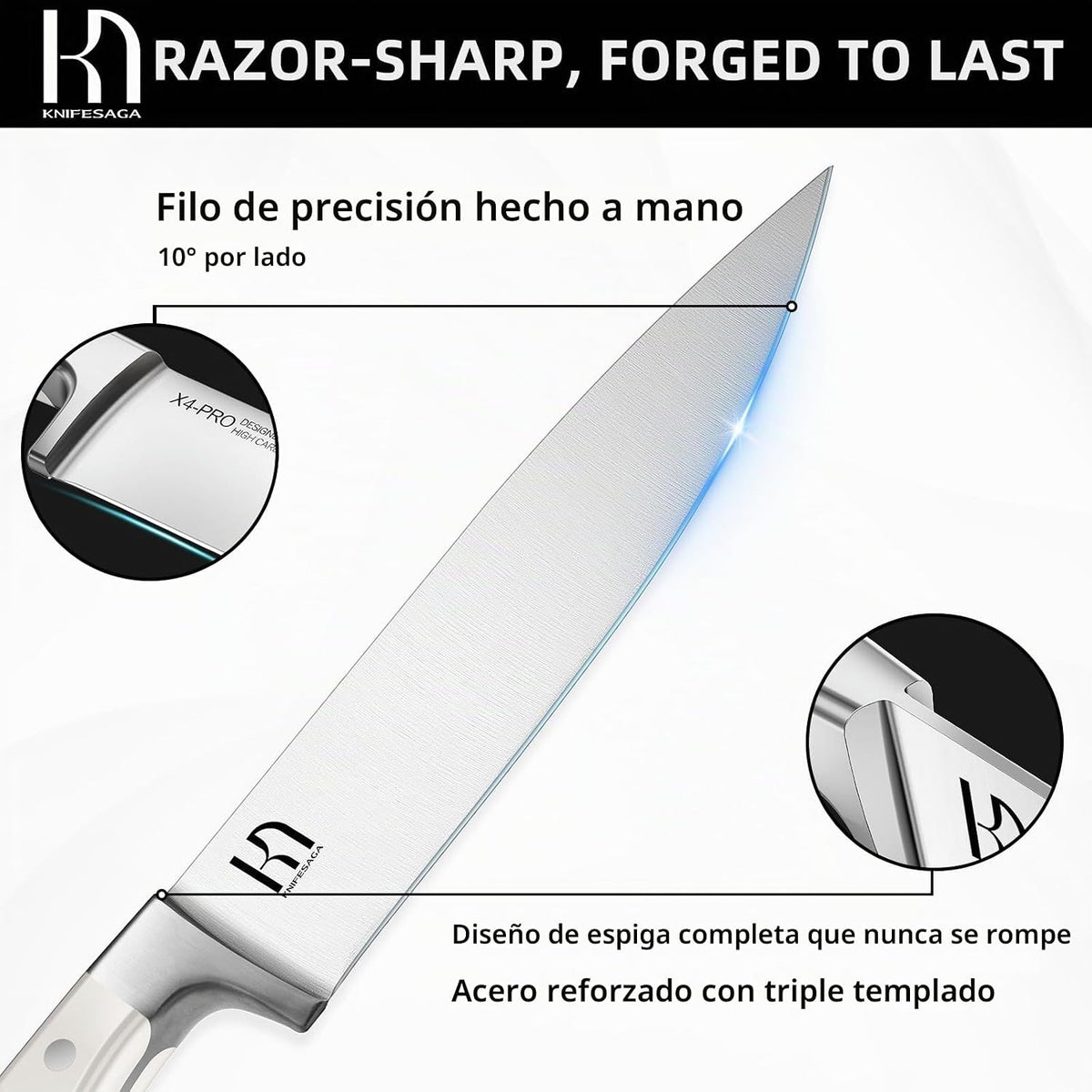 Juego de Cuchillos, Juego de Bloque de Cuchillos de Cocina de 15 Piezas, Juego de Cuchillos de Chef de Acero Inoxidable Japonés de Alto Carbono Duradero y Afilado como Navaja con Bloque y Afilador